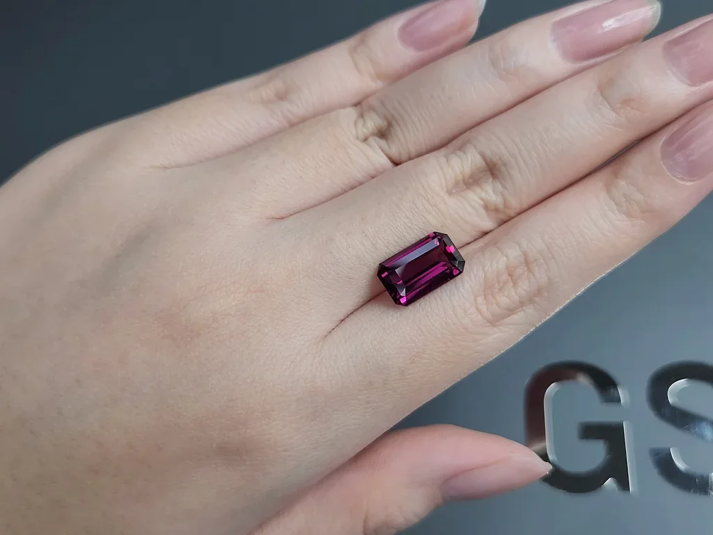 Garnet rhodolite octagon cut 4.97 carats, Tanzania Image №2