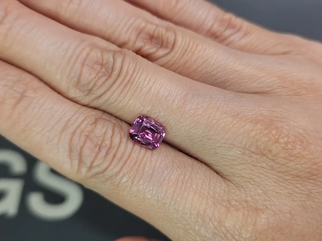 Rhodolite garnet cushion cut 1.90 carats, Tanzania Image №2