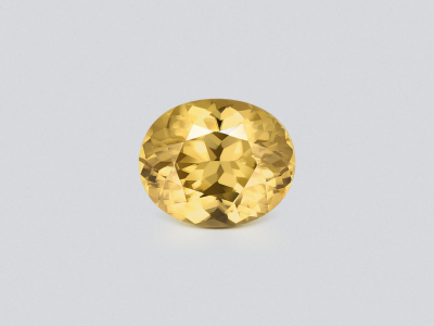 Yellow zircon oval cut 10.45 carats, Tanzania photo