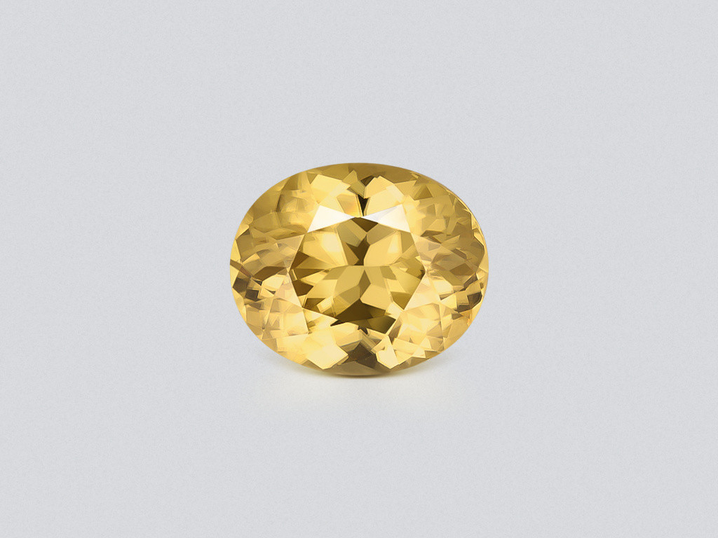 Yellow zircon oval cut 10.45 carats, Tanzania Image №1