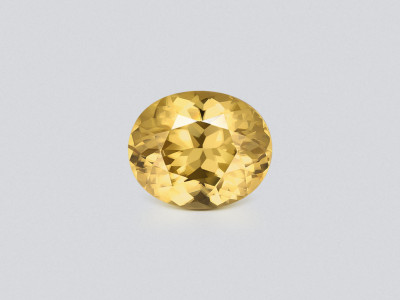Yellow zircon oval cut 10.45 carats, Tanzania photo
