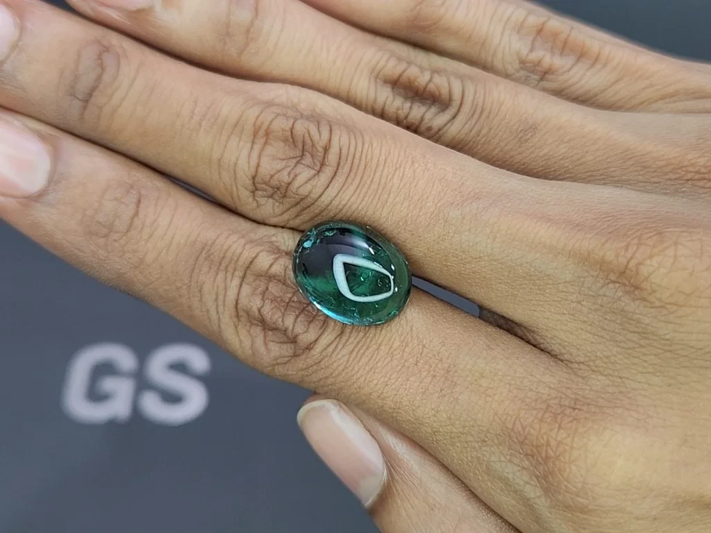 Tourmaline cabochon cut 9.99 carats Africa Image №2