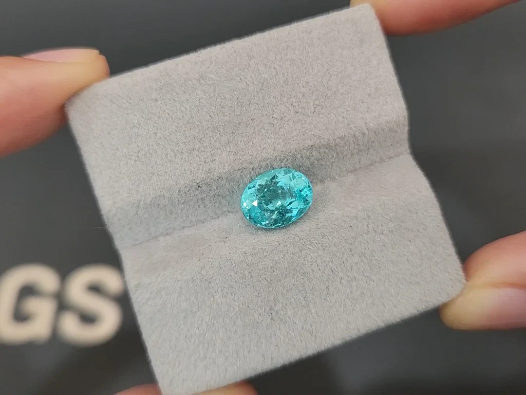 Neon Paraiba tourmaline oval cut 2.17 carats, Afghanistan Image №4