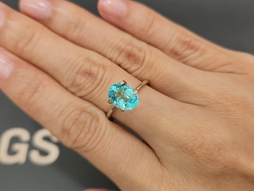 Neon Paraiba tourmaline oval cut 2.17 carats, Afghanistan Image №5