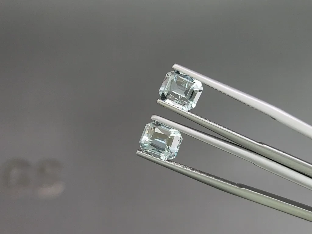 Set aquamarine octagon cut 3.81 carats, Madagascar Image №4