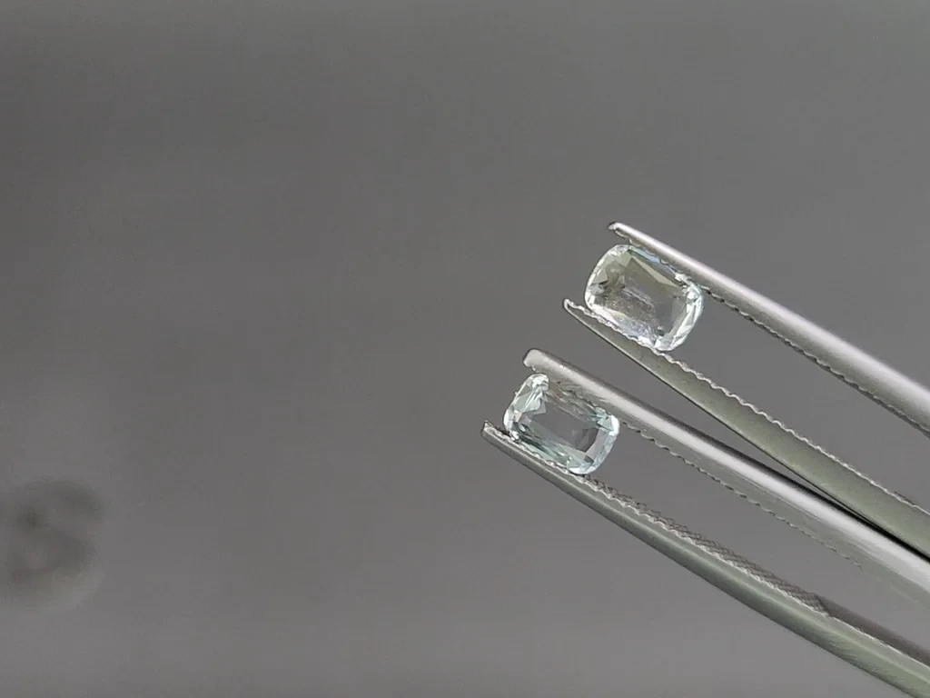 Set of aquamarines cushion cut 1.84 carats, Madagascar Image №4
