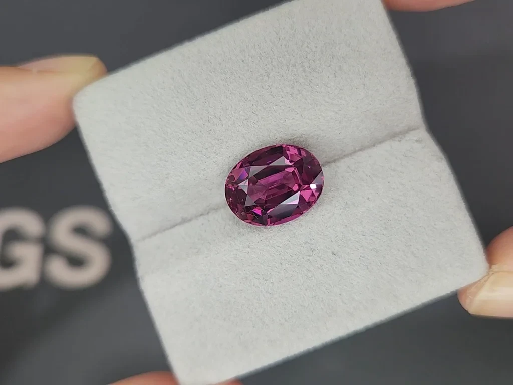 Garnet rhodolite Vivid Pink oval cut 6.35 carats, Tanzania Image №4