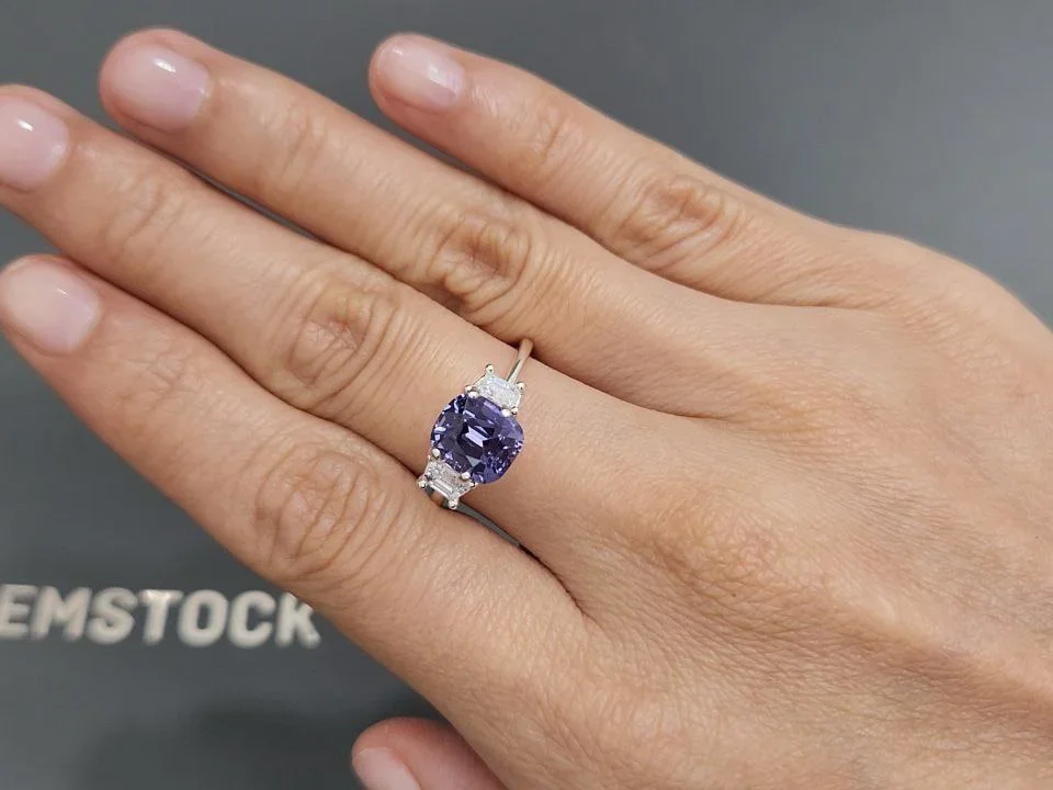 2.49ct Cushion Cut Violet Spinel, Tanzania Image №5