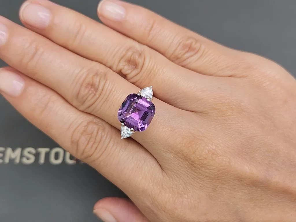 Cushion cut amethyst 5.00 carats, Brazil  Image №5