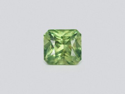 Unheated radiant cut green sapphire 4.06 carats, Madagascar photo