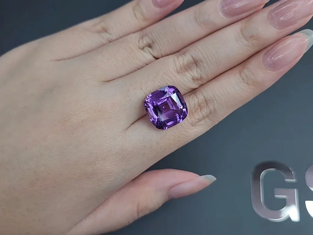 Amethyst cushion cut 11.07 carats, Brazil  Image №2