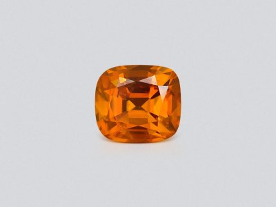 Vivid orange clinohumite in cushion cut 1.63 carats, Afghanistan photo