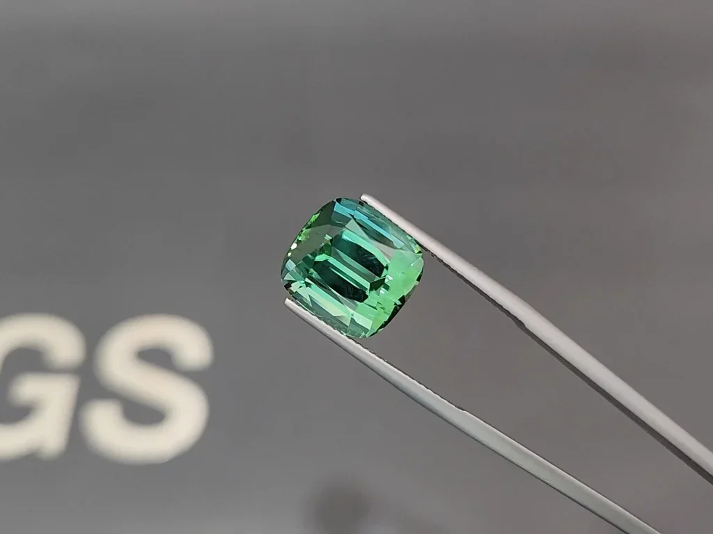 Large tourmaline Lagoon cushion cut 12.35 carats, Afghanistan  Image №3