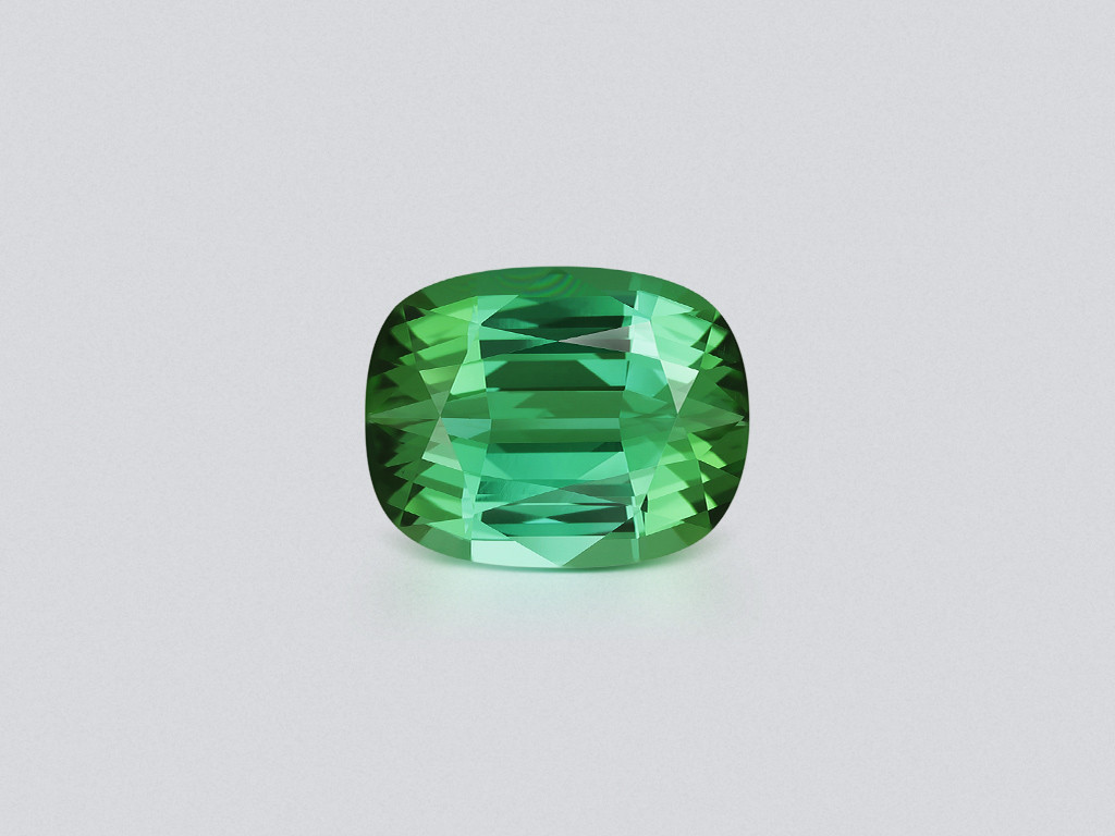 Large green tourmaline cushion cut 13.51 carats, Africa Image №1