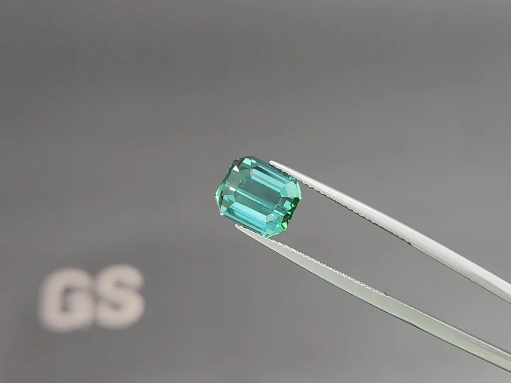 Vibrant Lagoon Tourmaline in octagon cut 4.60 carats, Afghanistan Image №3