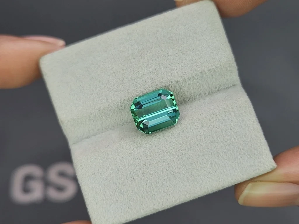 Vibrant Lagoon Tourmaline in octagon cut 4.60 carats, Afghanistan Image №4