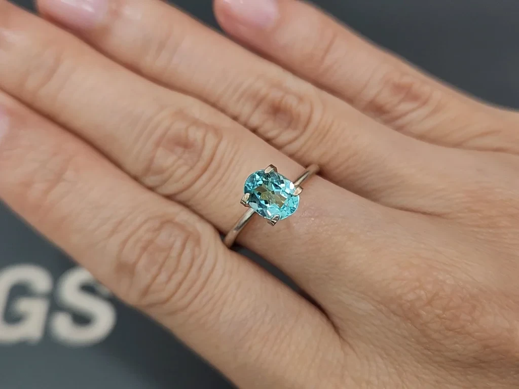 Neon blue Paraiba tourmaline oval cut 1.14 carats, Afghanistan Image №5