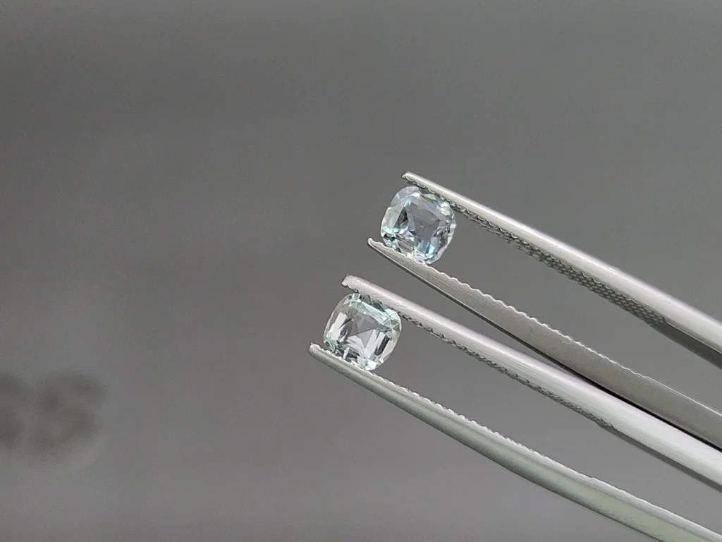 Set of aquamarines cushion cut 1.77 carats, Madagascar Image №4