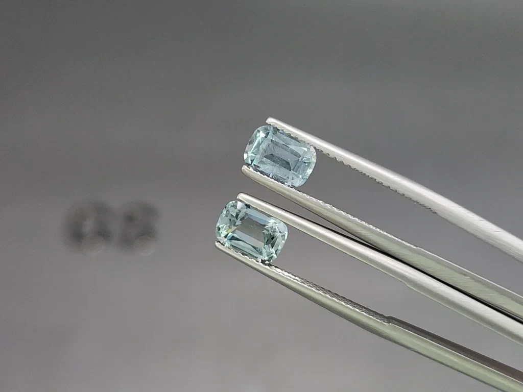 Set of aquamarines cushion cut 4.39 carats, Madagascar Image №4