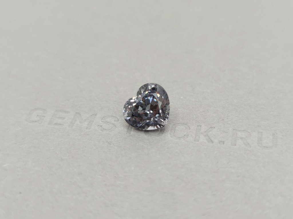 Burmese blue-grey heart cut spinel 4.20 ct Image №3
