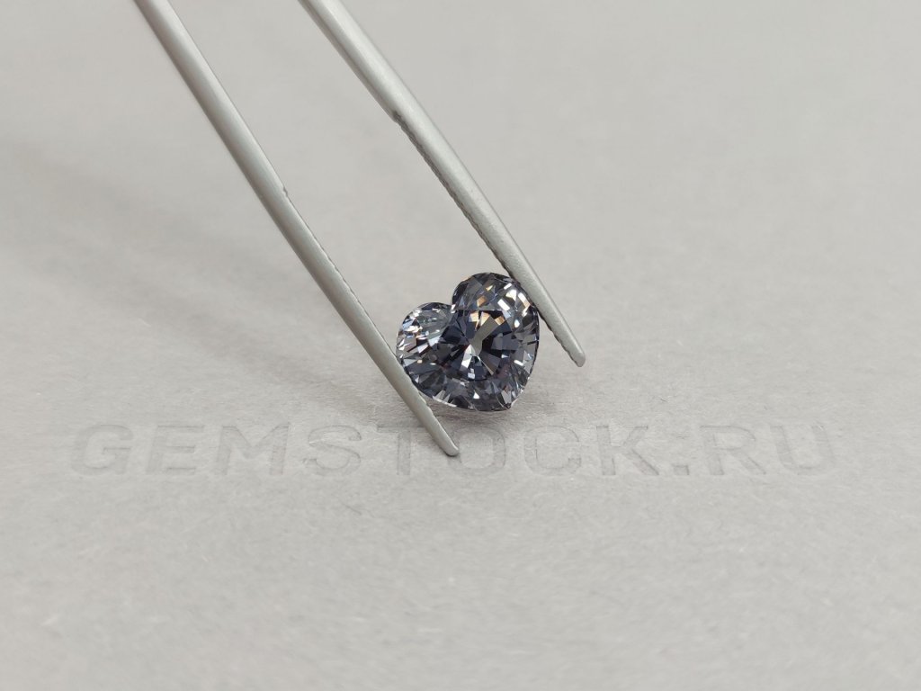 Burmese blue-grey heart cut spinel 4.20 ct Image №4