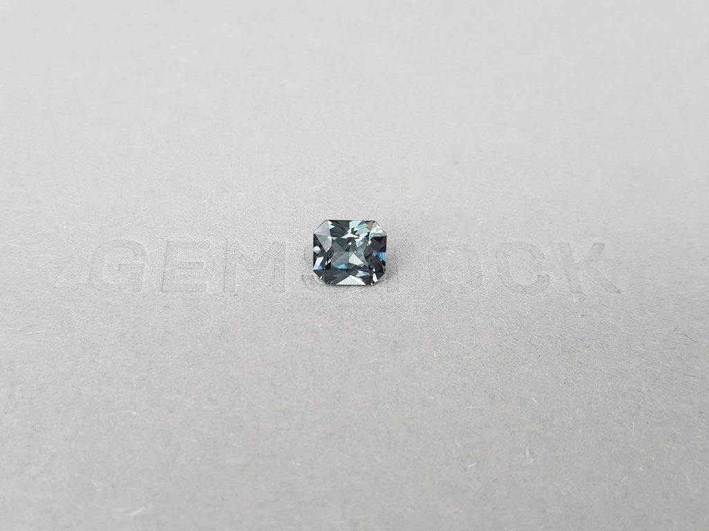 Radiant-cut steel gray spinel 1.38 ct, Burma Image №1