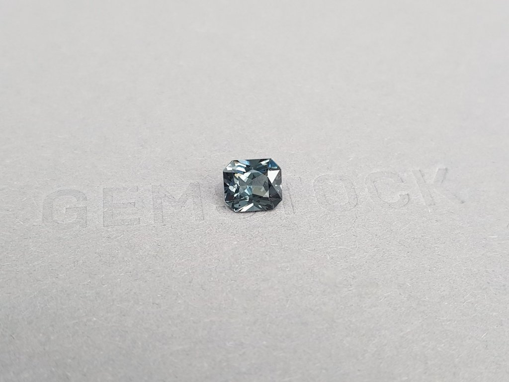 Radiant-cut steel gray spinel 1.38 ct, Burma Image №2