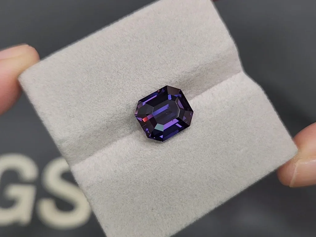 Deep violet spinel in asscher cut 6.56 carat Image №4