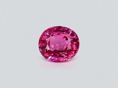 Unheated Vivid Pink Padparadscha Sapphire oval cut 4.36 carats, Madagascar photo