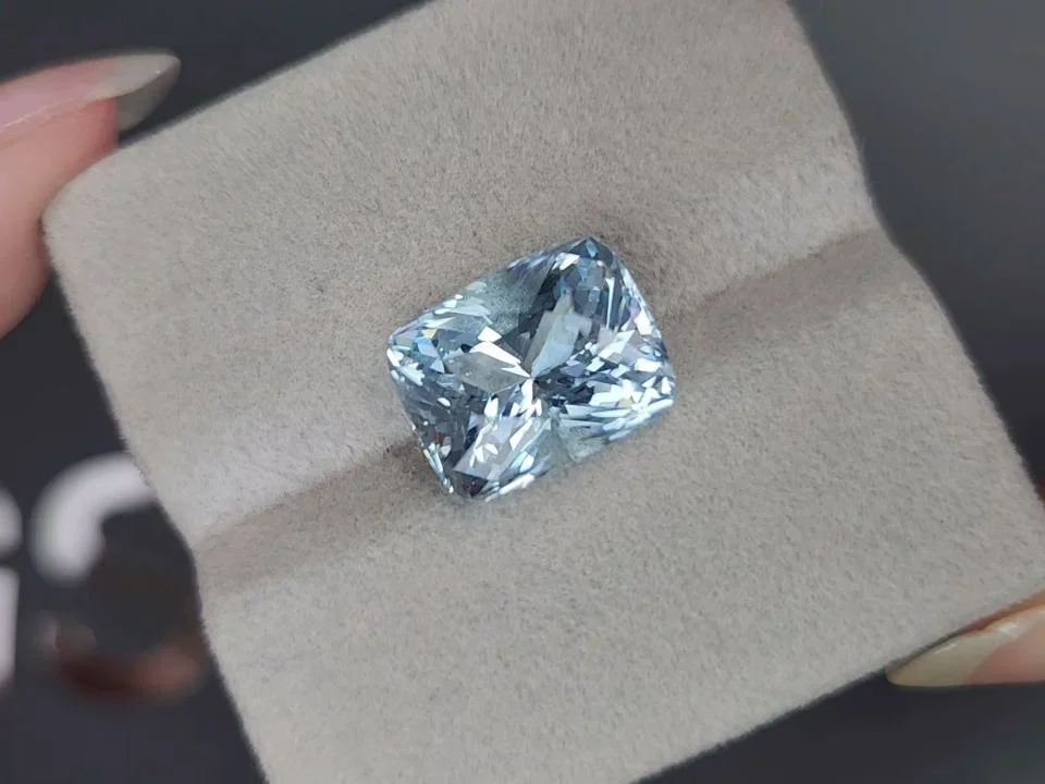 Light blue cushion-cut aquamarine 7.85 carats, Madagascar Image №4