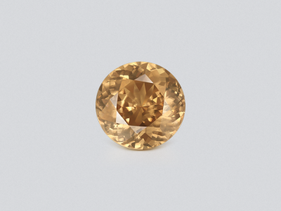 Brown zircon round cut 10.24 carats, Tanzania photo
