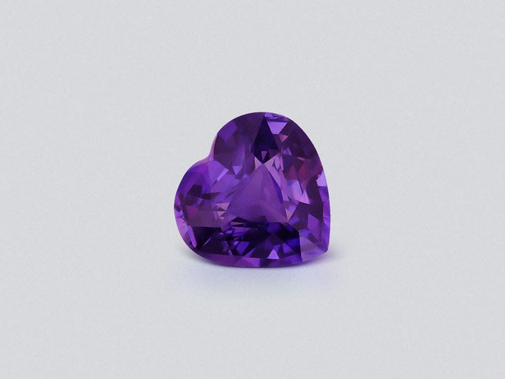 Purple sapphire heart shape 1.16 carats, Madagascar Image №1