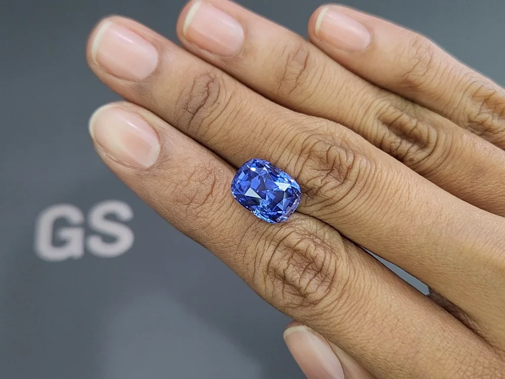Cornflower Blue Sapphire in cushion cut 10.07 carats, Sri Lanka Image №2