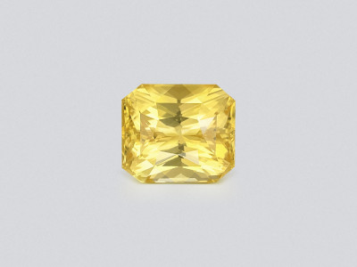 Unheated Vivid Yellow sapphire radiant cut 7.42 carats, Sri Lanka photo
