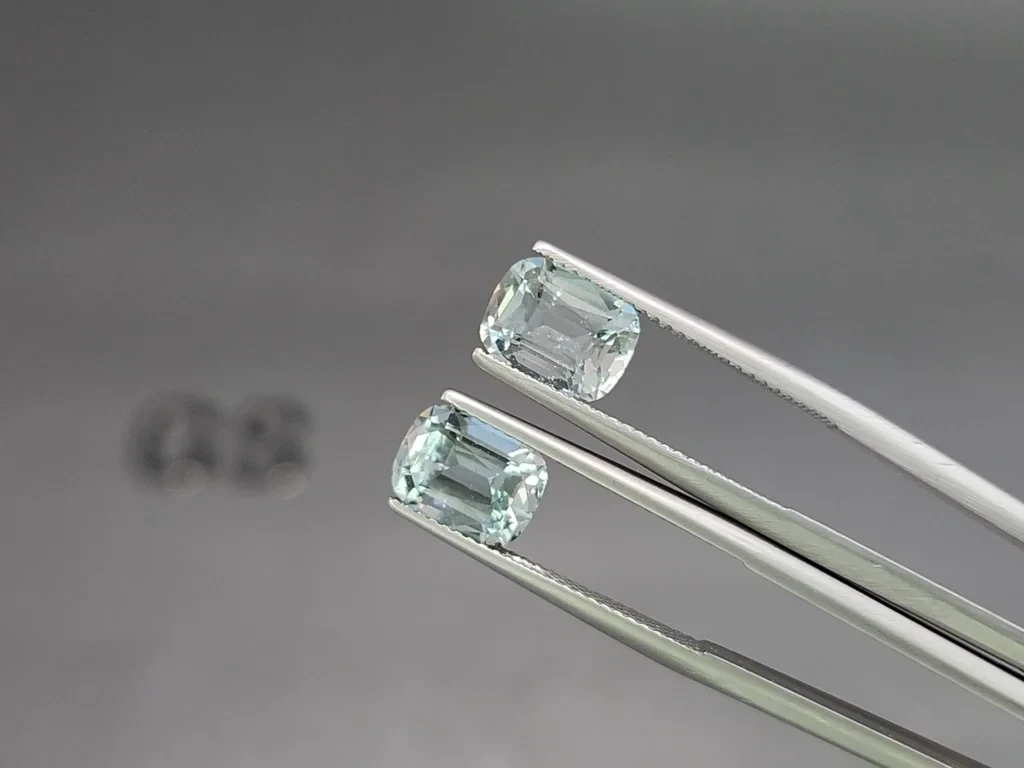 Set of aquamarines cushion cut 5.43 carats, Madagascar Image №4
