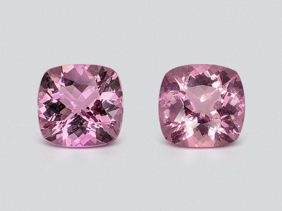 Pair of pink morganites cushion cut 4.99 carats, Africa photo