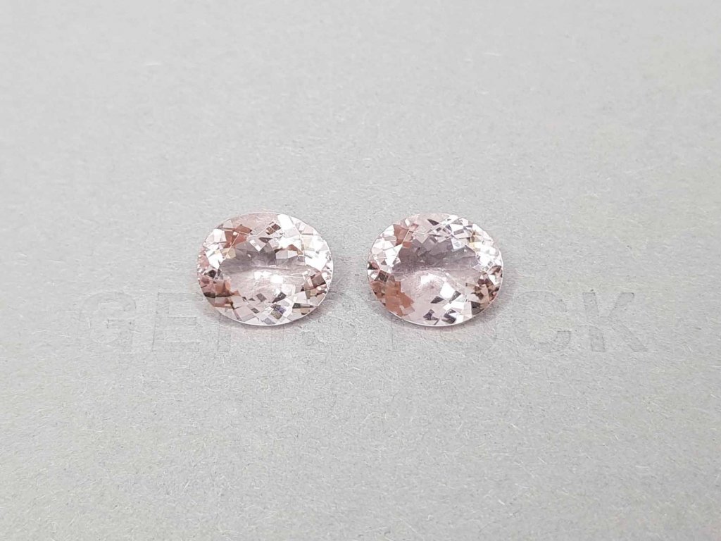 Pair of pink oval cut morganites 8.09 ct Image №1