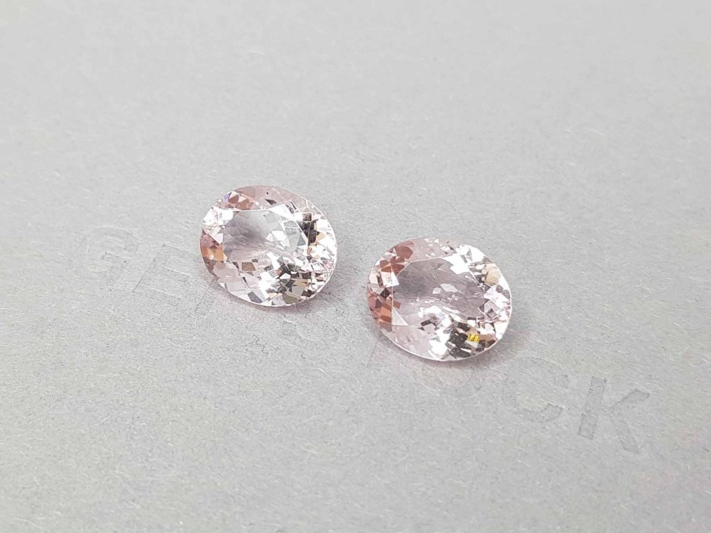 Pair of pink oval cut morganites 8.09 ct Image №3