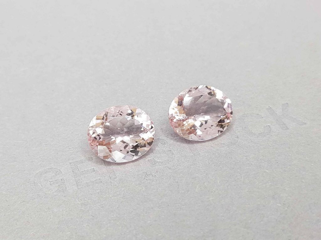 Pair of pink oval cut morganites 8.09 ct Image №2