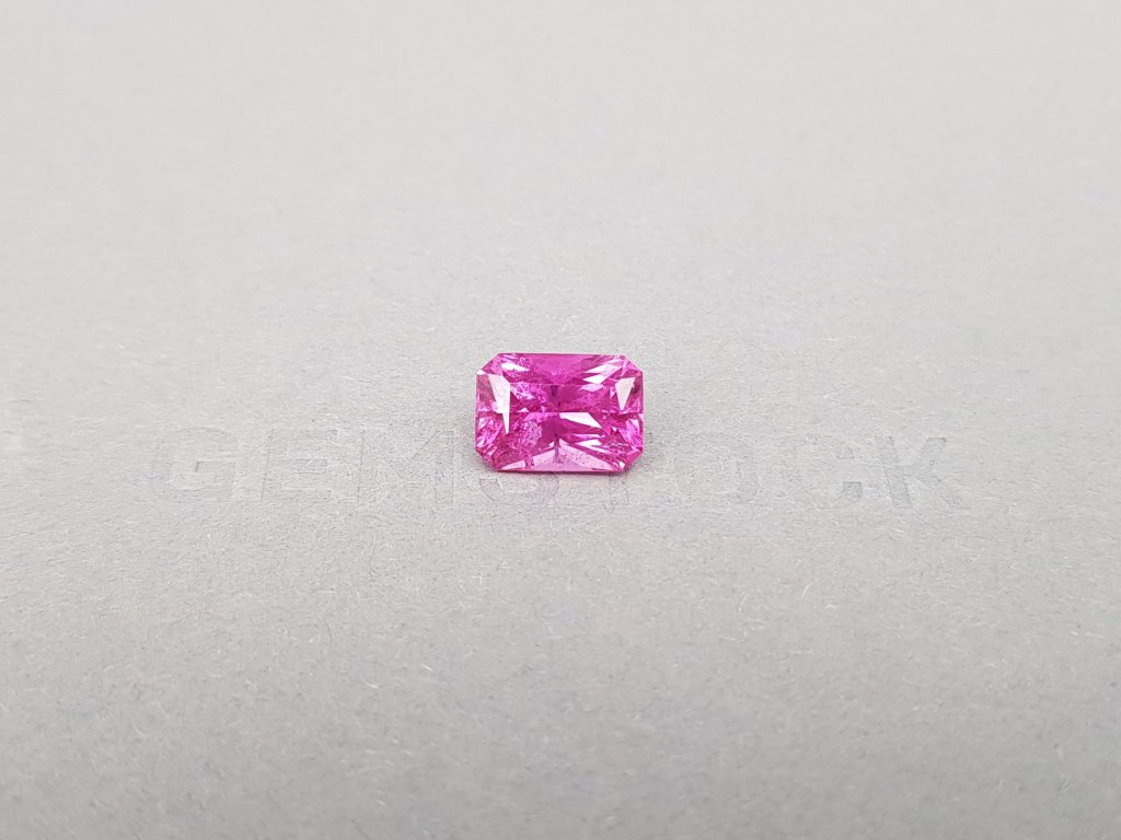 Rare hot pink radiant cut rubellite 3.28 ct, Nigeria Image №1