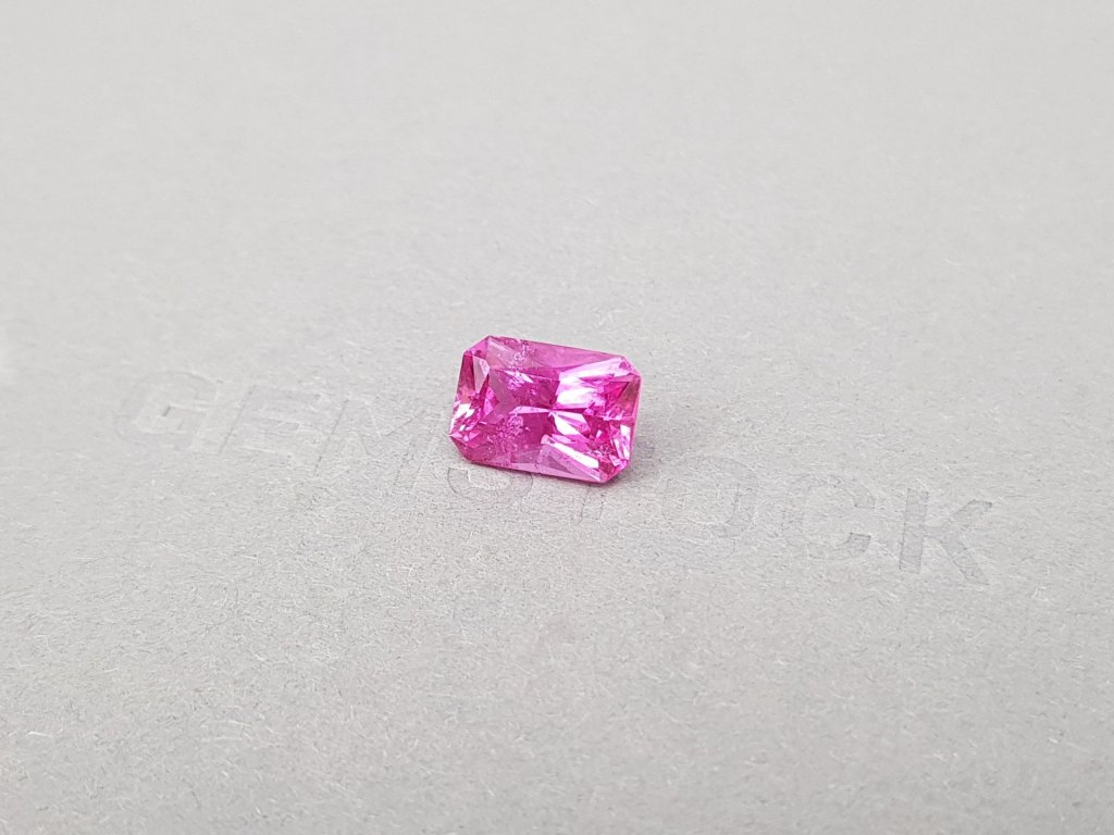 Rare hot pink radiant cut rubellite 3.28 ct, Nigeria Image №3