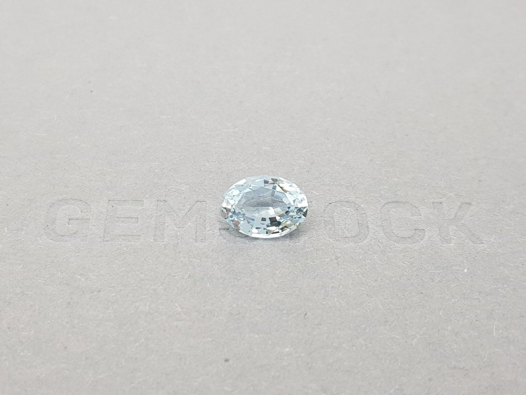 Light blue oval cut aquamarine 1.96 ct from Africa Image №1