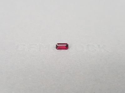 Intense red-pink octagon-cut tourmaline 0.68 ct photo