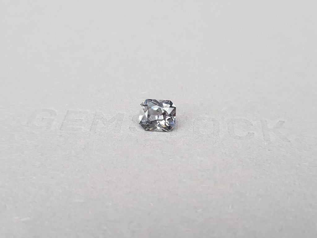 Steel gray radiant-cut spinel 1.38 ct, Burma Image №3