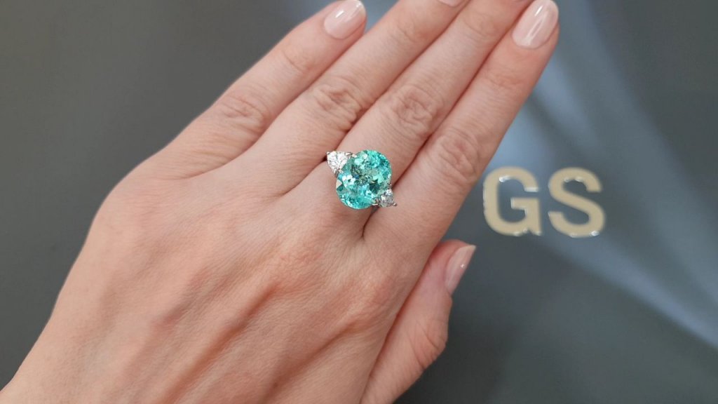 Paraiba tourmaline in oval cut 6.52 ct from Mozambique Image №5