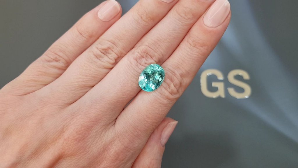 Paraiba tourmaline in oval cut 6.52 ct from Mozambique Image №2
