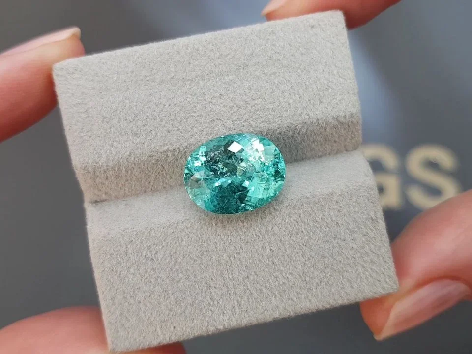 Paraiba tourmaline in oval cut 6.52 ct from Mozambique Image №4
