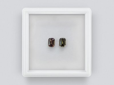 Pair of unheated cushion cut sapphires 1.26 carats, Madagascar  photo