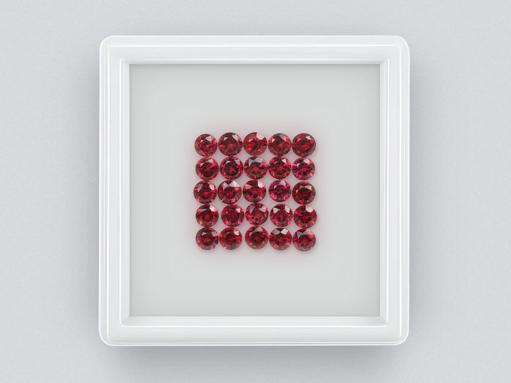 Lot of Rhodolite garnet, round cut 4.26 carats, Tanzania  Image №1