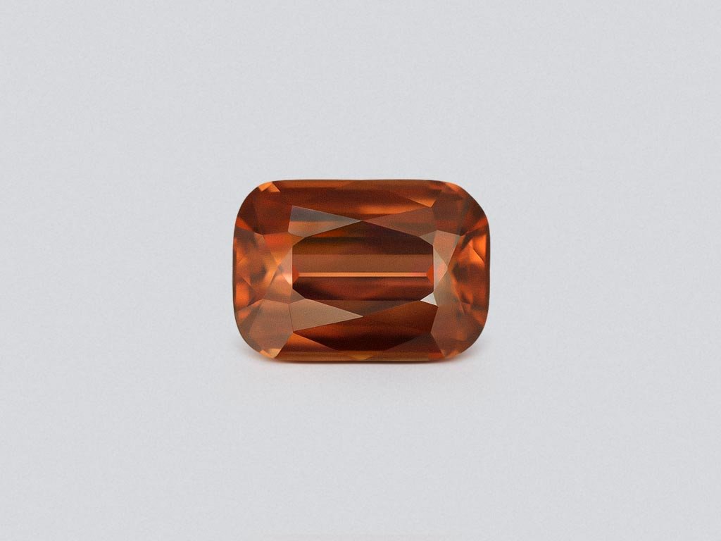 Brown cushion cut zircon 6.20 carats, Tanzania Image №1